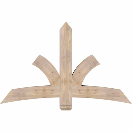 Ekena Millwork Davenport Smooth Timber Gable Bracket, Douglas Fir, 60"W x 38"H x 5 1/2"D x 5 1/2"F, 15/12 Pitch GBW060X38X0606DAV00SDF